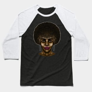 Afro girl Afro woman Afro queen beautiful Afro girl Baseball T-Shirt